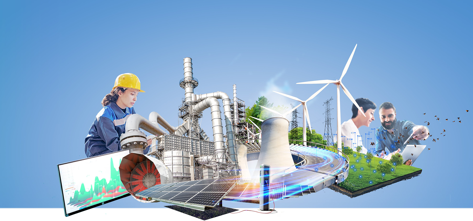 Wir gestalten mit Ihnen zusammen die Dekarbonisierung und Transformation für Ihr Unternehmen.